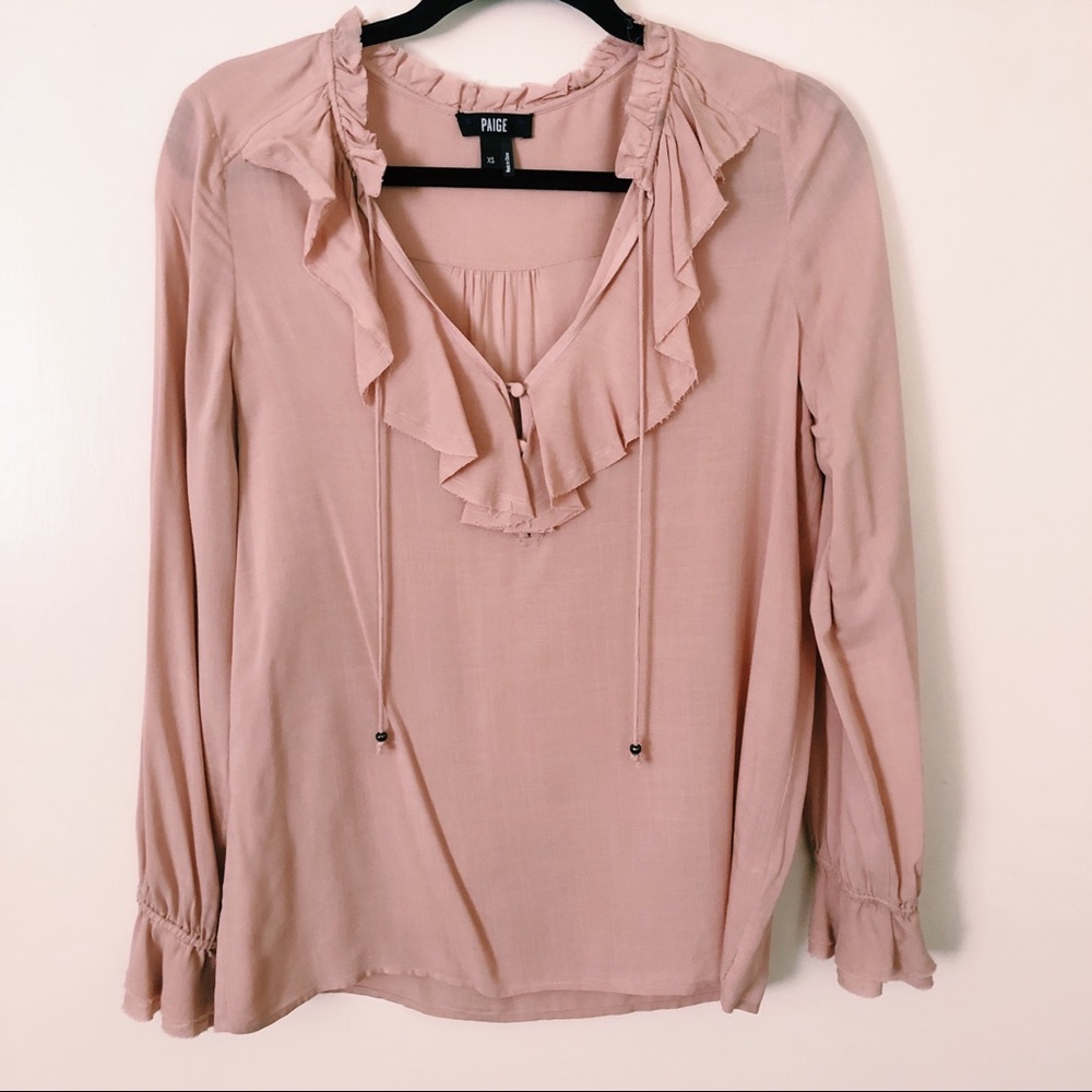 Blush Pink Ruffled Blouse